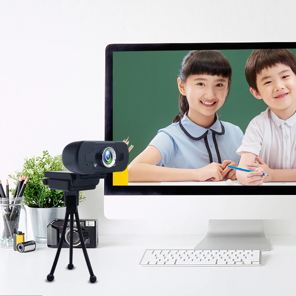 HD USB веб камера Компьютерная с микрофоном для ноутбука ПК вращающаяся зажимом