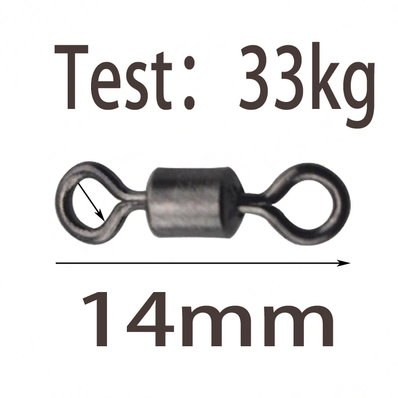 14mm 100 шт./лот шариковый Вертлюг Твердые кольца рыболовные соединители приманки рыболовные крючки, размер 2#-12# рыболовные снасти - Цвет: 14mm