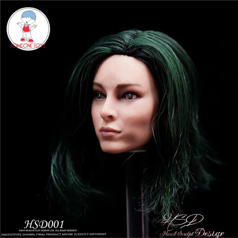 

1/6 Scale Emma Dumon Head Sculpture Europe Beauty Girl with Planted Hair DIY Action Figures