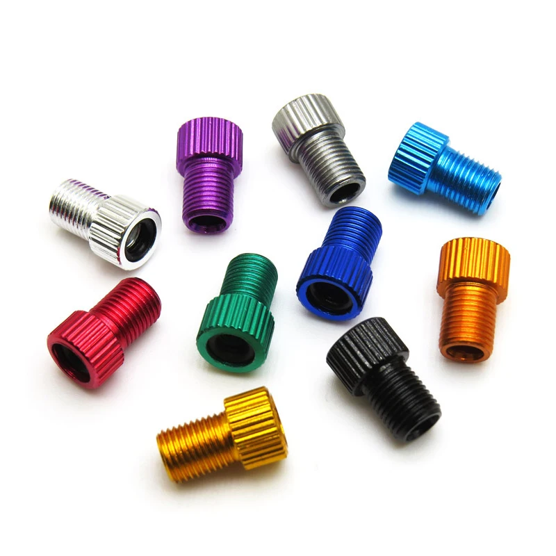 

4pcs Bicycle Bike Valve Converter Presta to Schrader Valve Adapter Pump Connector Tire Tube Air Nozzle Aluminum Alloy