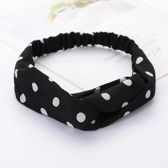 Women Cross Solid color Hair Bands Girls Print Flower Headbands Fashion Turban Make up Hair Accessories FD127 BD2