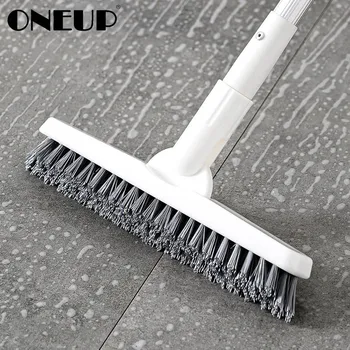

ONEUP Adjustable Floor Cleaning Brush Household Long Handle Cleaning Tools No Dead Angle Floor Brush Corner Tiles For Bathroom