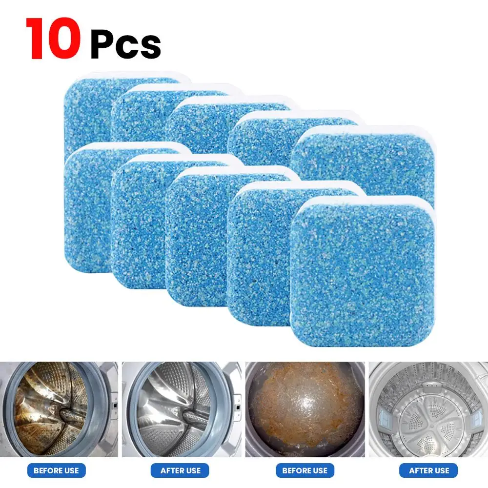 10pcs/20pcs Washing Machine Cleaner Glass Washer Car Cleaning Compact Effervescent Tablet Detergent For Bathroom Kitchen |