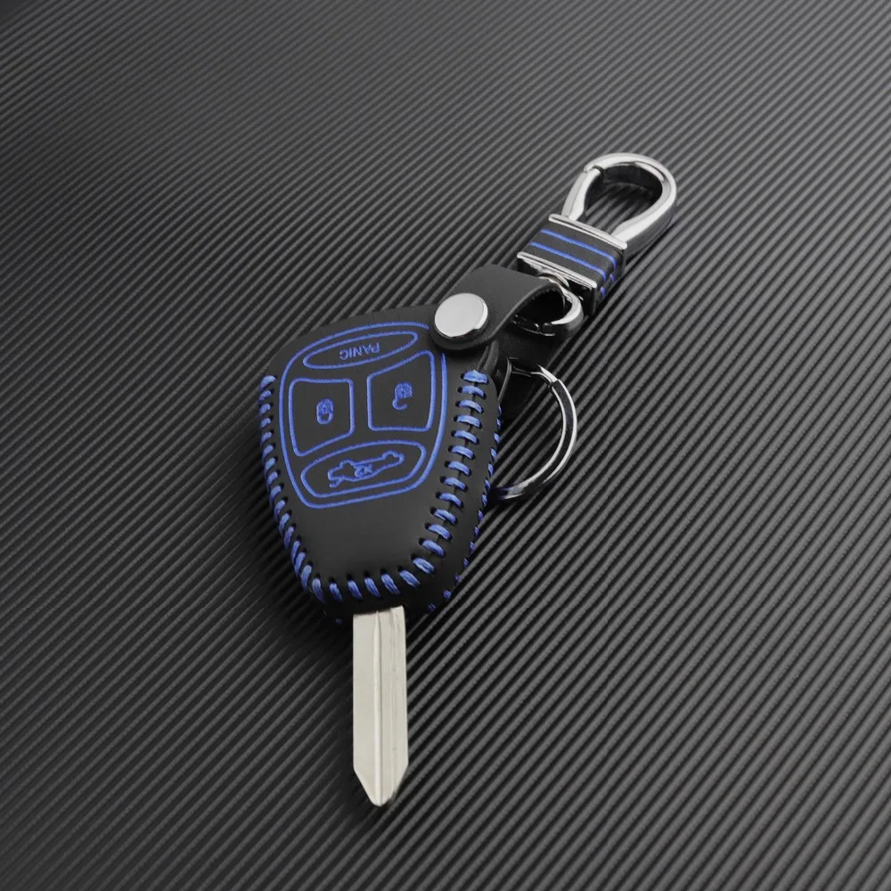 Топ Кожаный чехол для ключей fiat Dodge Chrysler journey Jeep wrangler Cherokee Liberty compass longitude чехол для ключей