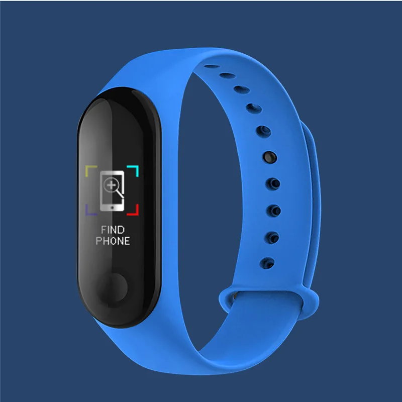 Синий Смарт-часы Браслет фитнес-трекер кровяное давление HeartRate M3X - Цвет: Синий