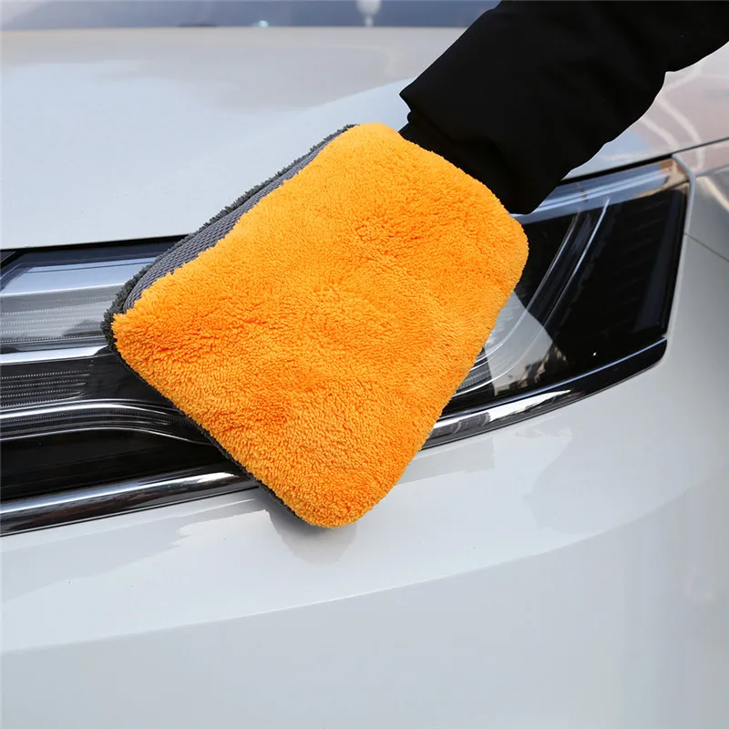 Car Cleanning Glove Microfiber Plush Auto Detailing Soft Washing Mitten Washing Glove Tools Glass Dust Cleaner