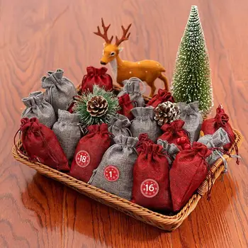 

Wedding Decorations Storage Bags Jewelry Handicrafts Storing Drawstring Bag Linen Bags Christmas Gift Candy Packaging Pocket