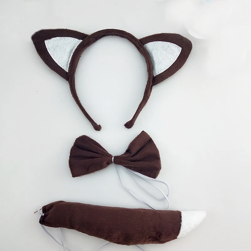 Adult Child Animal Wolf Headband Tie Tail Cosplay Set Props Halloween Costume for Kids Birthday Party Gift Christmas Adult Child Animal Wolf Headband Tie Tail Cosplay Set Props Halloween Costume for Kids Birthday Party Gift Christmas