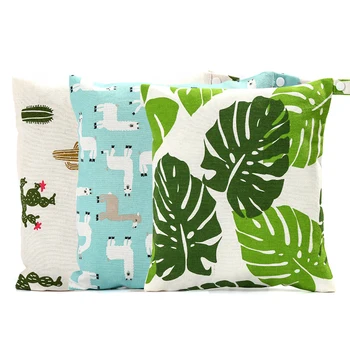 

Portable Waterproof Reusable Hanging Bag Wet Bag Printed Pocket Nappy Bags PUL Travel Wet Dry Bags Baby Diaper Bag Dropship