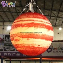 Экономичный светодиодный светильник диаметром 1 м, надувная модель Юпитера для украшения дисплея/надувные игрушки с тематикой планеты