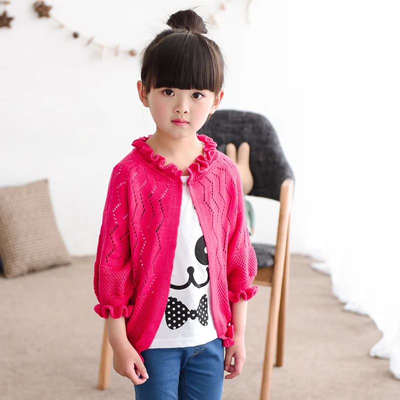 Famli/Кардиган для девочек детская однотонная куртка Детский кардиган с длинными