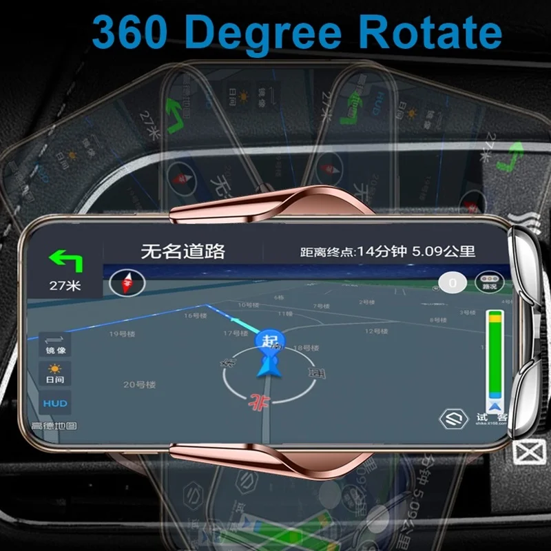 10 Вт автомобильное Qi Беспроводное зарядное устройство для iPhone XS X 8 11 Pro Max автоматический светодиодный автомобильный держатель телефона на вентиляции для samsung huawei