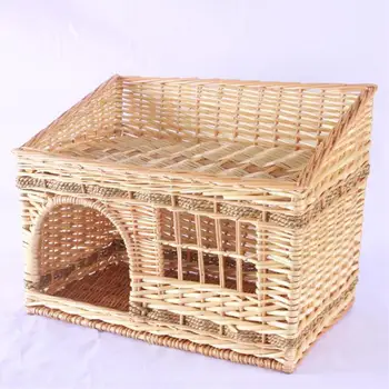 

New universal cat nest rattan cat bed willow double-layer villa type pet nest cat house removable cat house cat house