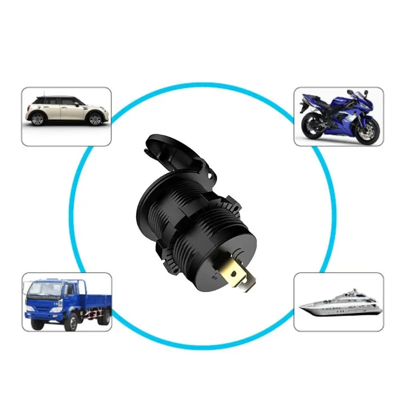 Автомобиль 2.4A USB зарядное устройство вольтметр сенсорный переключатель для лодки морской внедорожник Грузовик Мотоцикл