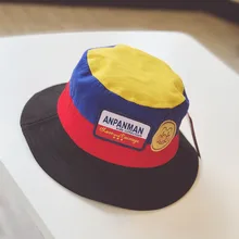 С рисунком из мультфильма «ампамман ведро Шапки для детей Забавный принт на открытом воздухе летняя шляпа от солнца для детей