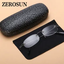 Zerosun очки для чтения для мужчин и женщин без оправы диоптрийные очки Бескаркасный чехол для пресбиопии свободный ультра-светильник