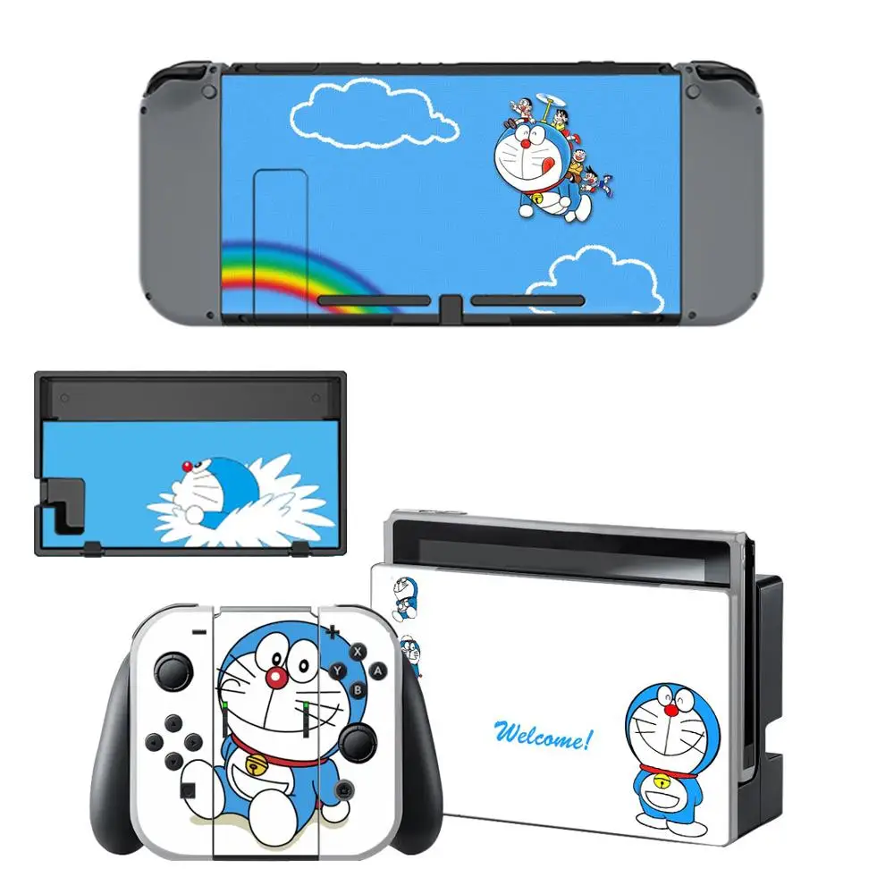 

Anime Doraemon Sticker Nintend Switch Skin Decal for Nintendo Switch Full Set Faceplate Stickers Console Joy-Con Dock