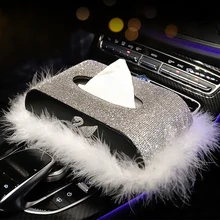 Роскошная Алмазная автомобильная коробка для салфеток, блестящая Хрустальная корона, чехол для салфеток, держатель для бумаги, для дома и офиса, женские Стразы, аксессуары для салона автомобиля