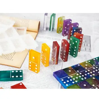 

Newest Domino Card Silicone Molds Big Dot Board Cabochons Keychain Pendant Jewelry Accessories Making Resin Epoxy Craft Tools