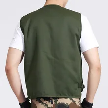 Рабочая одежда с несколькими карманами, мужской жилет, сетчатый фотографический жилет, Повседневный, большой размер, тонкий, Открытый Чехол, жилет для рыбалки