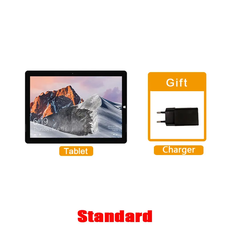 standard Teclast X6 Pro Tablet Netbook Windows 10 Touch Screen Intel M3-7Y30 8GB RAM 256GB SSD 12.6 Inch 2880*1920 FHD IPS USB3.0 - Комплект: standard