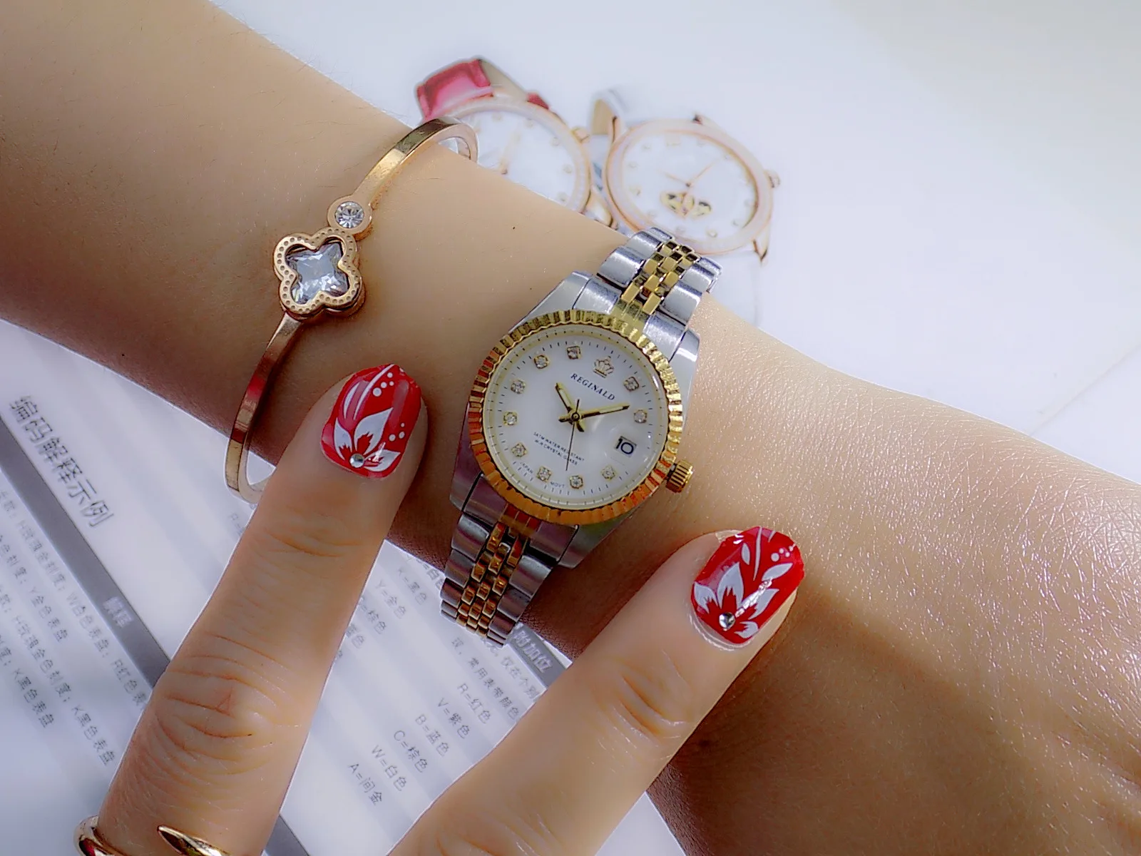 Реджинальд Лидирующий бренд часы Роскошные мужские часы из нержавеющей стали Кварцевые наручные часы модные парные часы мужские и женские часы