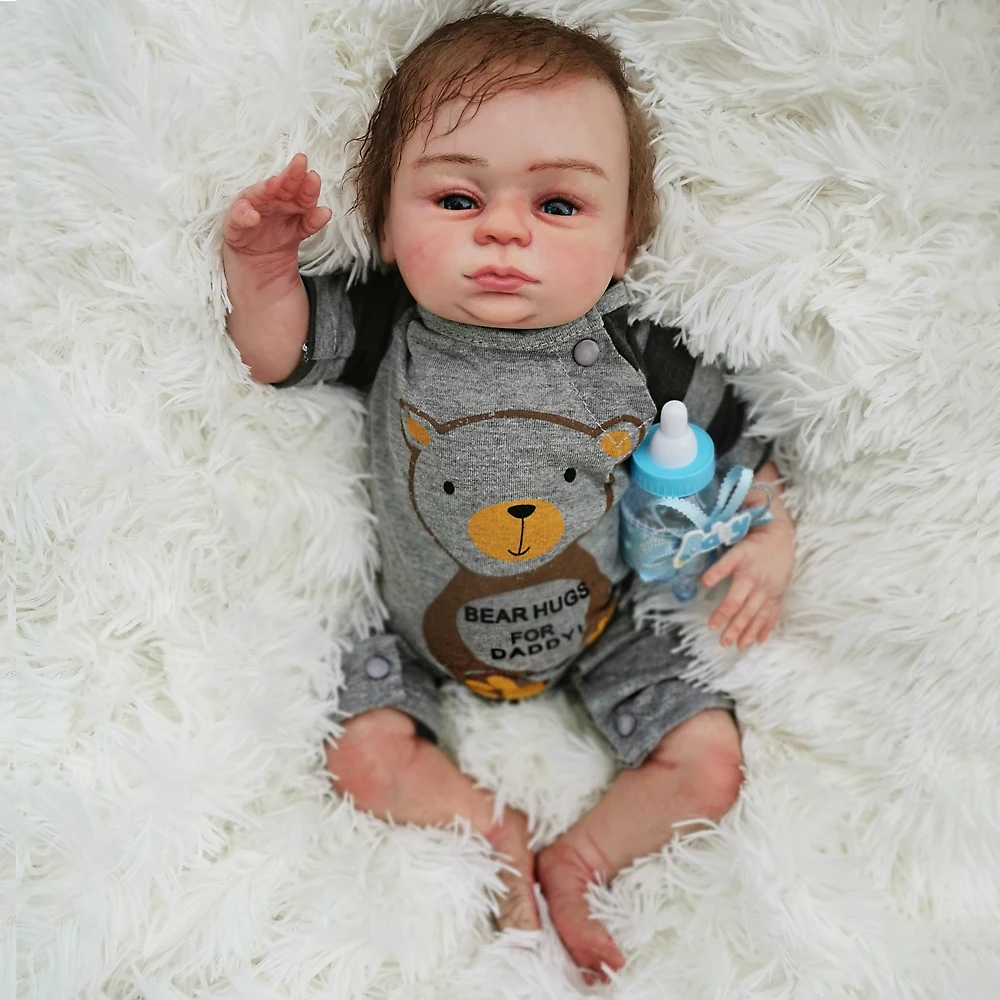 Высокое качество силикона reborn baby doll real bebe Reborn Новорожденные куклы 18 дюймов детальная краска дети reborn игрушки подарки