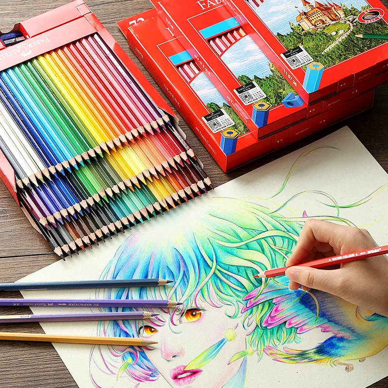 Масляный цветной карандаш Faber Castell в форме замка жестяная/бумажная коробка