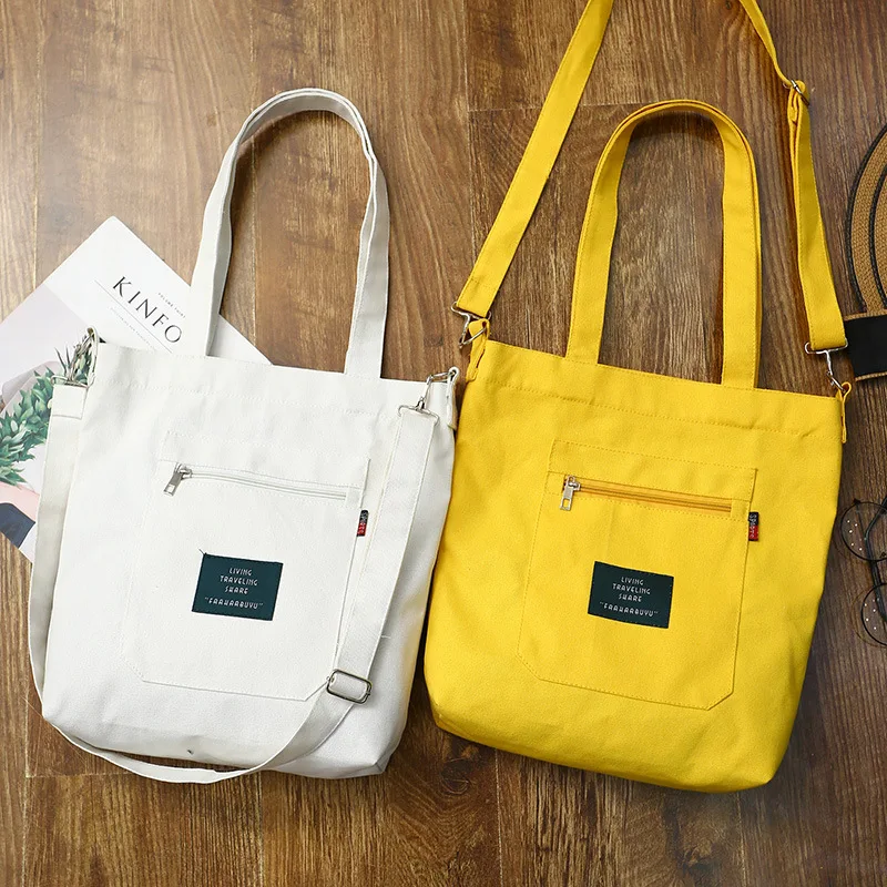 

CHIC Canvas Bag South Korea Literature And Art Simple Versatile Shoulder Bag Harajuku Wind Ulzzang Japanese-style Shoulder Bag W