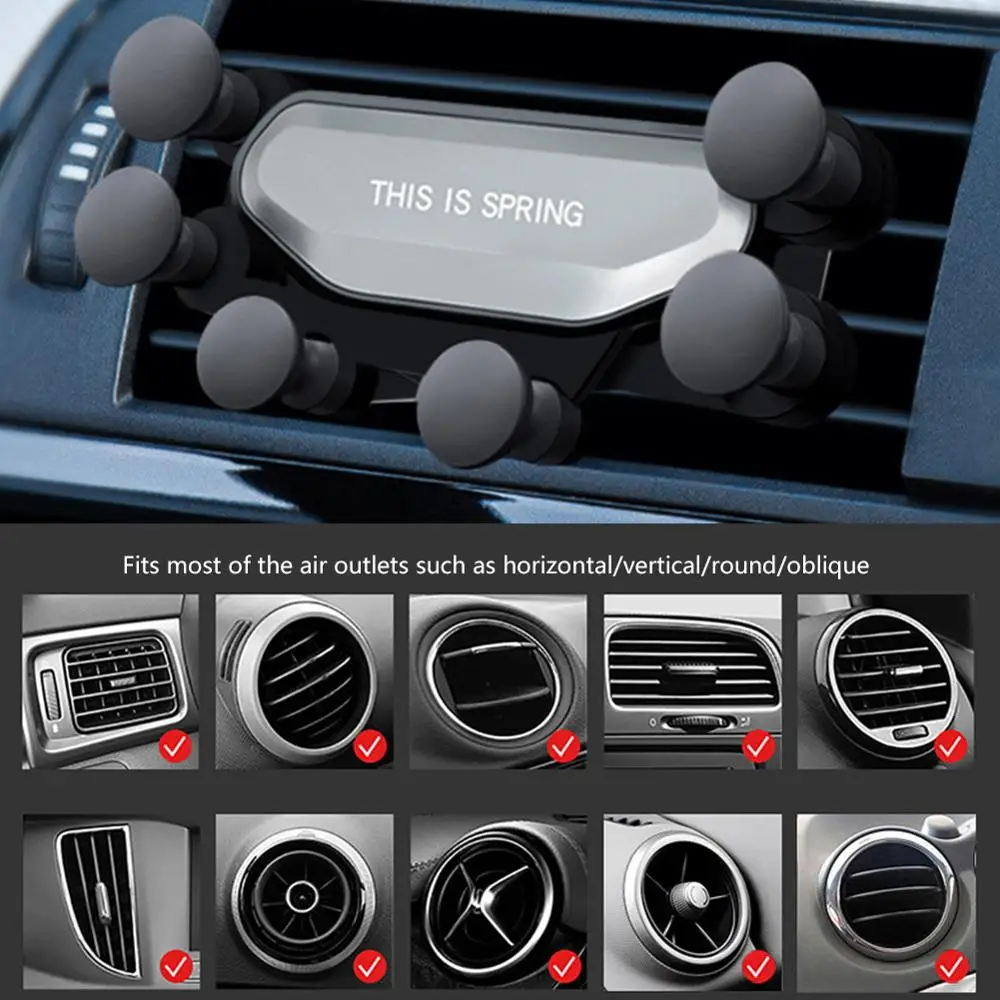 Гравитационный Автомобильный держатель для телефона в автомобиле с креплением на вентиляционное отверстие без магнитного держателя для мобильного телефона gps подставка для iPhone для huawei P30 Pro