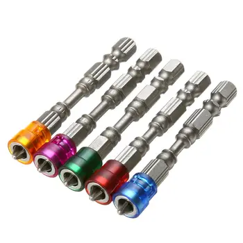 

5 Pcs Steel Magnetic 1/4 Hex Screwdriver Bit Tool Set For Gypsum Board Screw