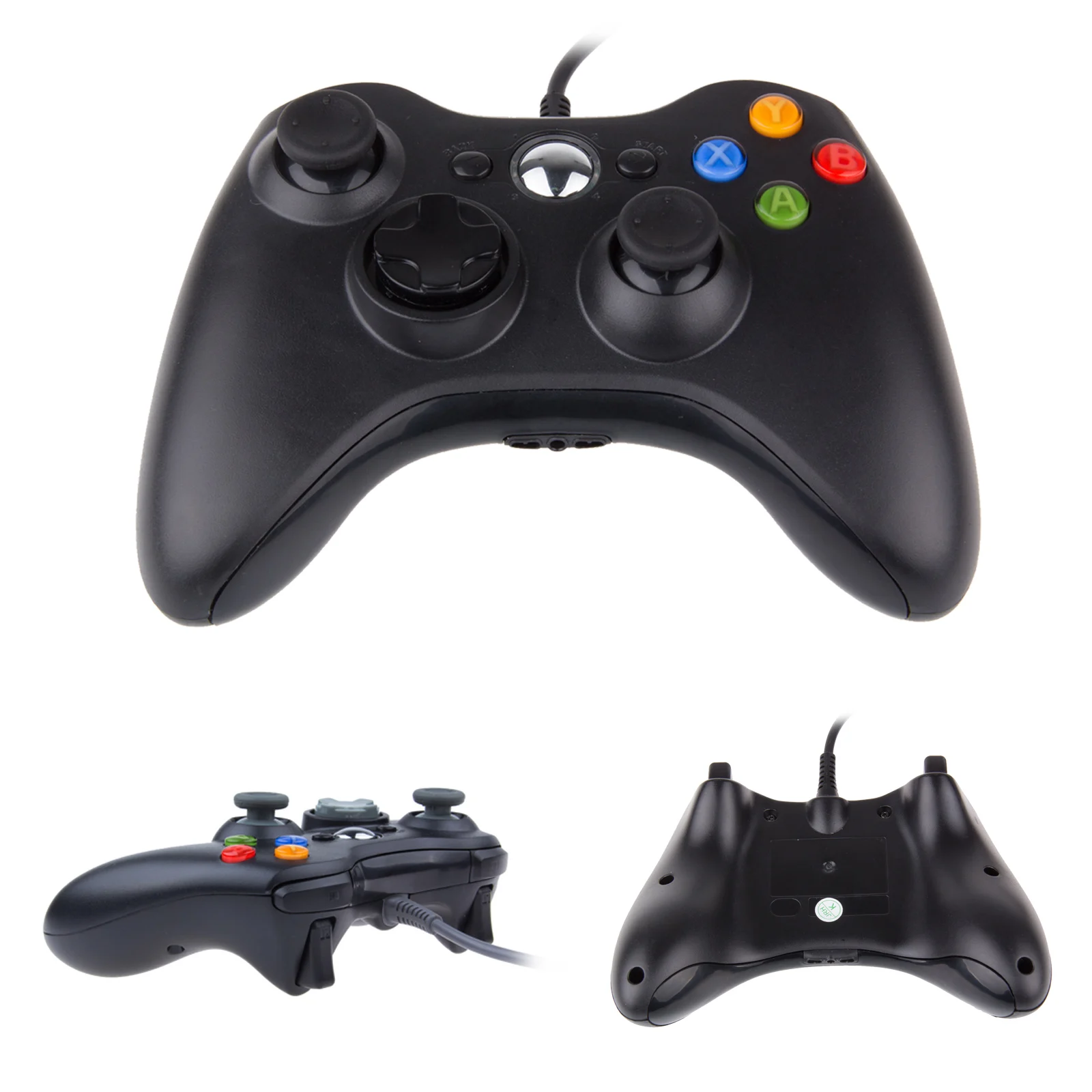 Геймпад USB проводной джойстик контроллер для microsoft для Xbox 360 WII PS3 для ПК для Windows 7 джойстик Эргономичный игровой контроллер