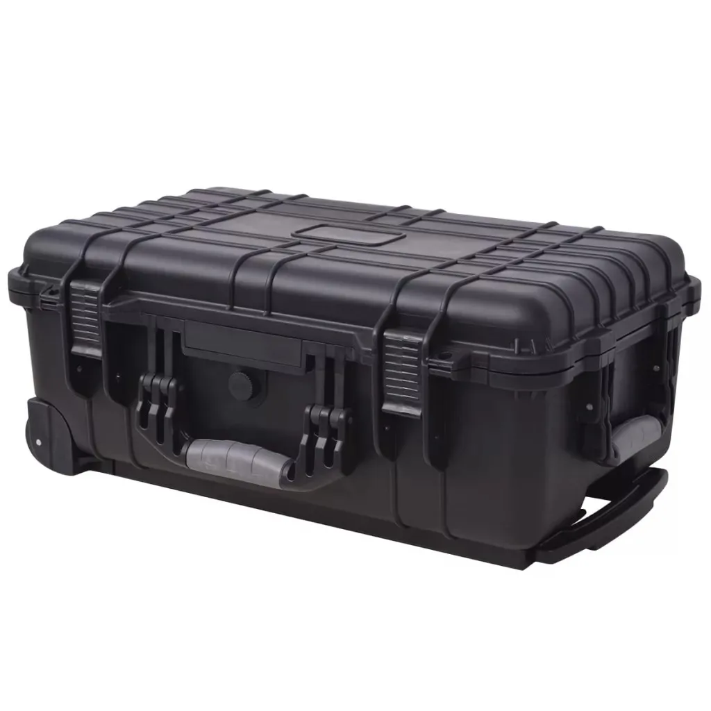 

VidaXL Equipment Case With Pick &Amp Pluck Useful Tool Case With Two Wheels And An Adjustable Telescopic Handle