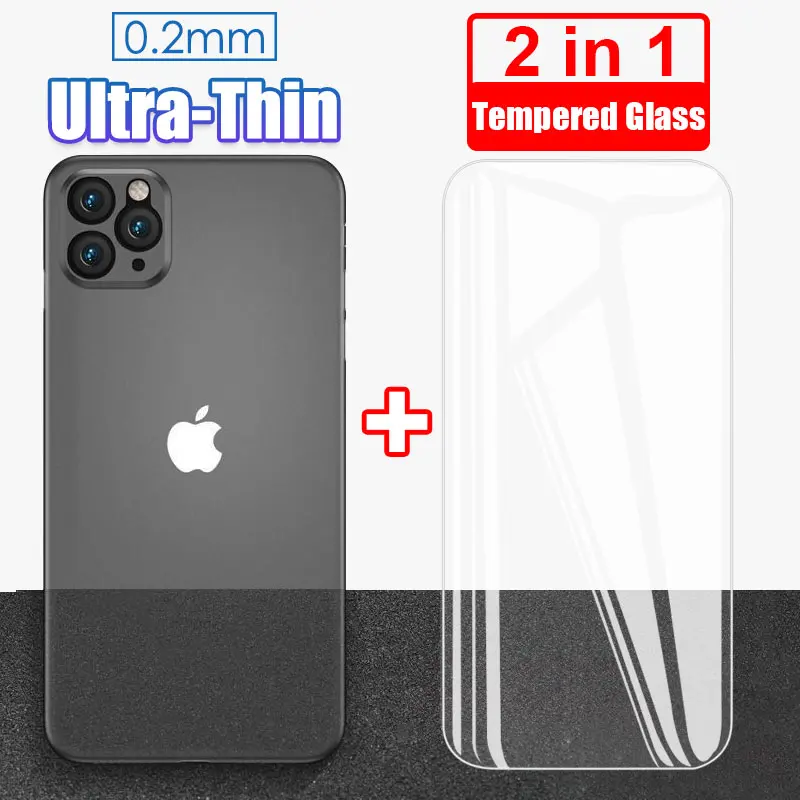 0 2 мм ультра тонкий мягкий матовый чехол для iPhone 11 Pro X XR XS Max задняя крышка 7 8 6 6s PLus