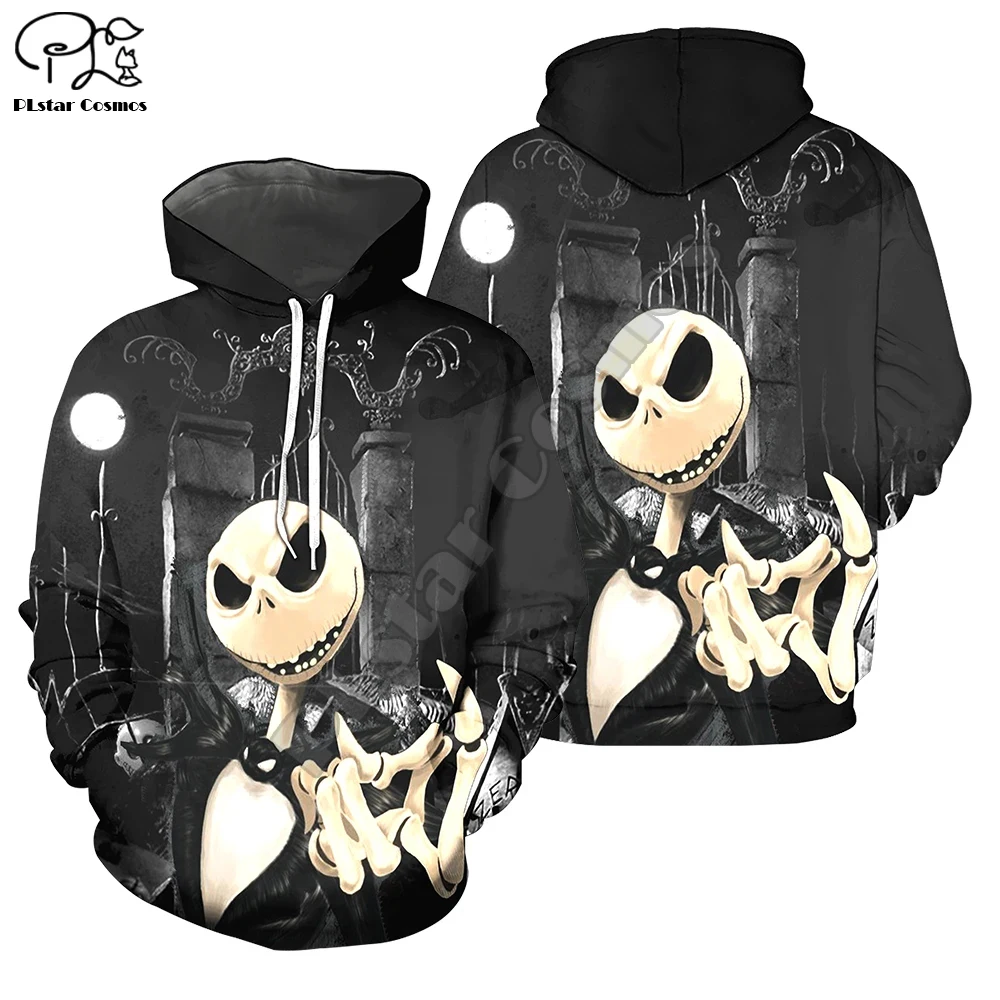 

PLstar Cosmos Halloween Nightmare before Christmas jack skellington Horror 3Dprint Men/Women Hoodies Funny Pullover Harajuku A-6