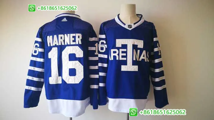 Красный Мужские хоккейные трикотажные изделия Toronto Maple Auston Matthews Mitchell Marner - Цвет: Красный