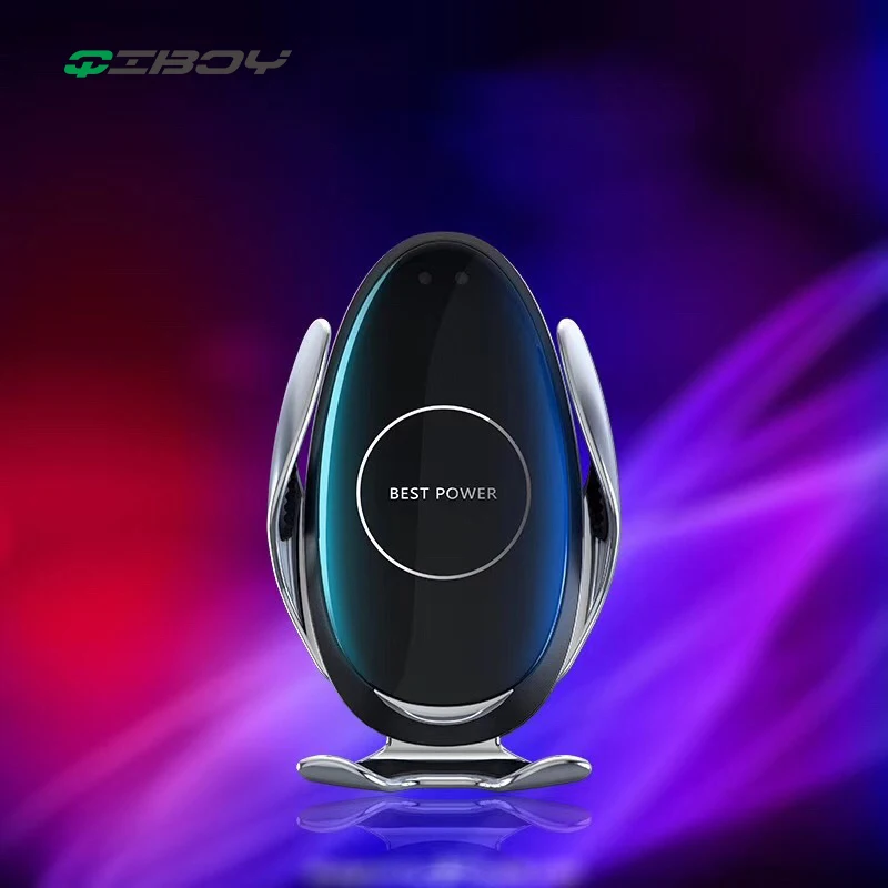 

10W Automatic Clamping Wireless Car Charger Fast Charging For iPhone 11 8 XS Huawei Samsung Mobile Phone Car Holder Charge Stand