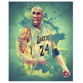 

Diamond painting Kobe Bean Bryant Kobe Bryant Basketball Star Portrait Diamond embroidery Interior furniture decoration painting