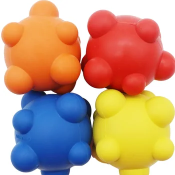 

Milk Rubber Irregular Bouncing Ball 7cm Pet Dog Fun Orbit Molar Solid Toy Ball