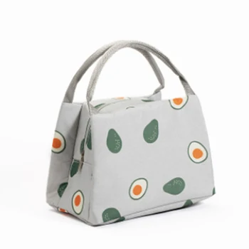 

print Lunch Bags Women Portable Functional Fruit Print Insulated Thermal Food Picnic Kids Cooler Lunch Box Bag Tote