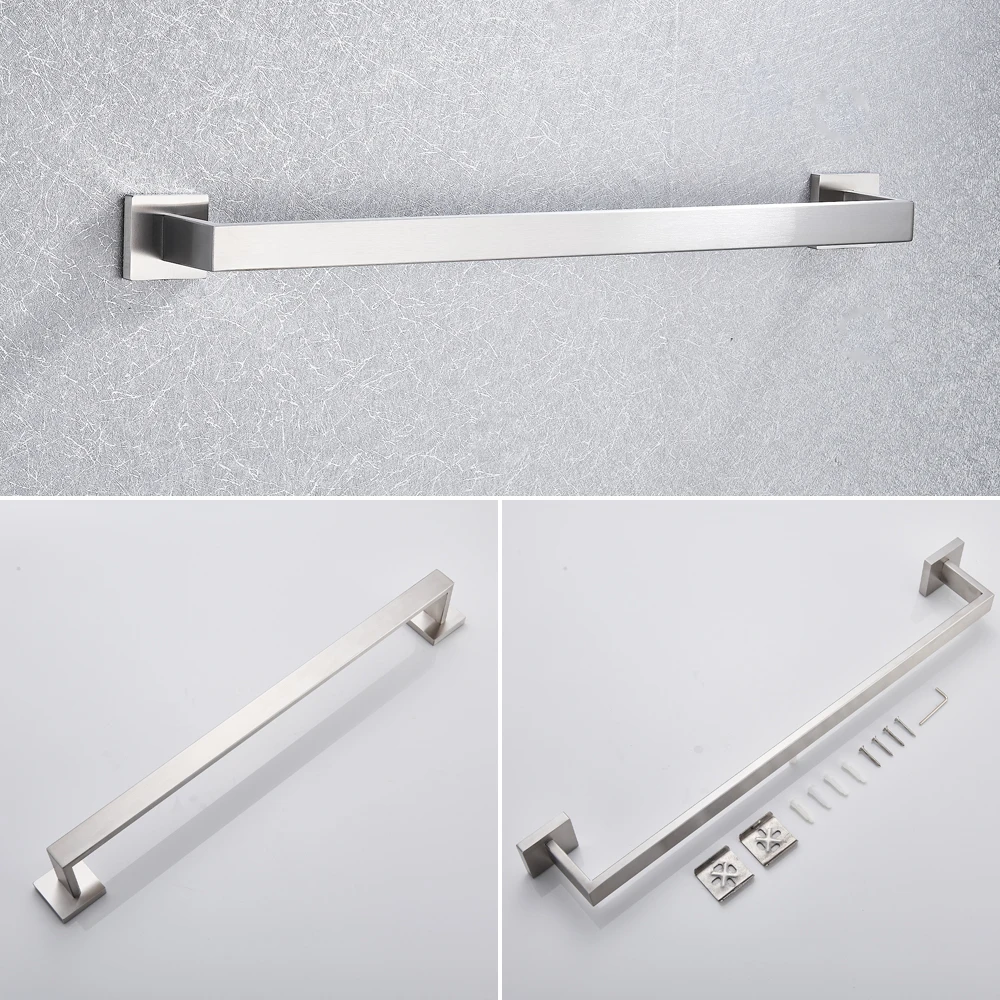 Stainless Steel Bathroom Accessories Set Brushed Nickel Towel Bar Robe Hook Toilet Paper Holder Towel Ring Bathroom Accessory