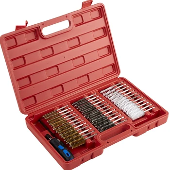 

38Pc Brush Set Cleaning & Decarbonising Injector Tool Kit Steel Nylon Brass Cleaning Brush Set