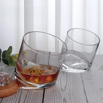 

Set of 2-high quality transparent whiskey glass party club wine glass drinkware cup GLA-1614