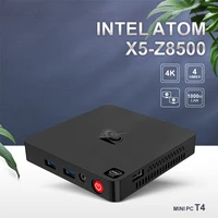 Mini T4 Mini PC Intel Atom X5 Z8500 Quad Core Windows 10 Mini PC 4K HTPC Mit 4GB RAM 64GB ROM USB 3,0 HD-MI-kompatibel und DP
