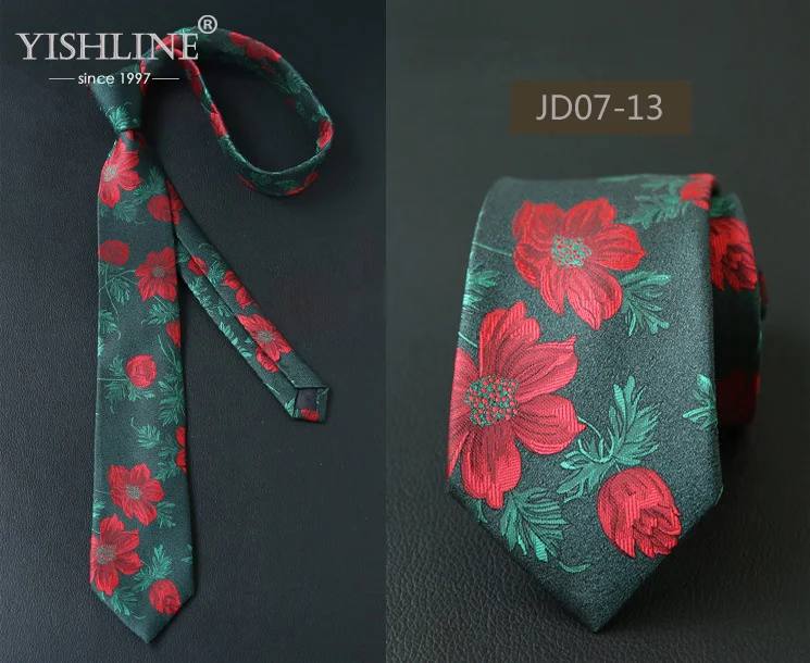 YISHLINE 7 см мужской галстук полосатый Пейсли перо Цветочный Тонкий галстук для галстуков бабочка в деловом стиле мужской свадебный галстук