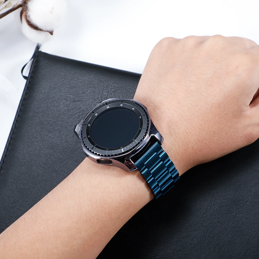 Ремень+ чехол для samsung gear S3 ремешок Galaxy watch 46mm 42 Нержавеющая сталь браслет+ Защитная крышка 20/22 мм ремешок для часов
