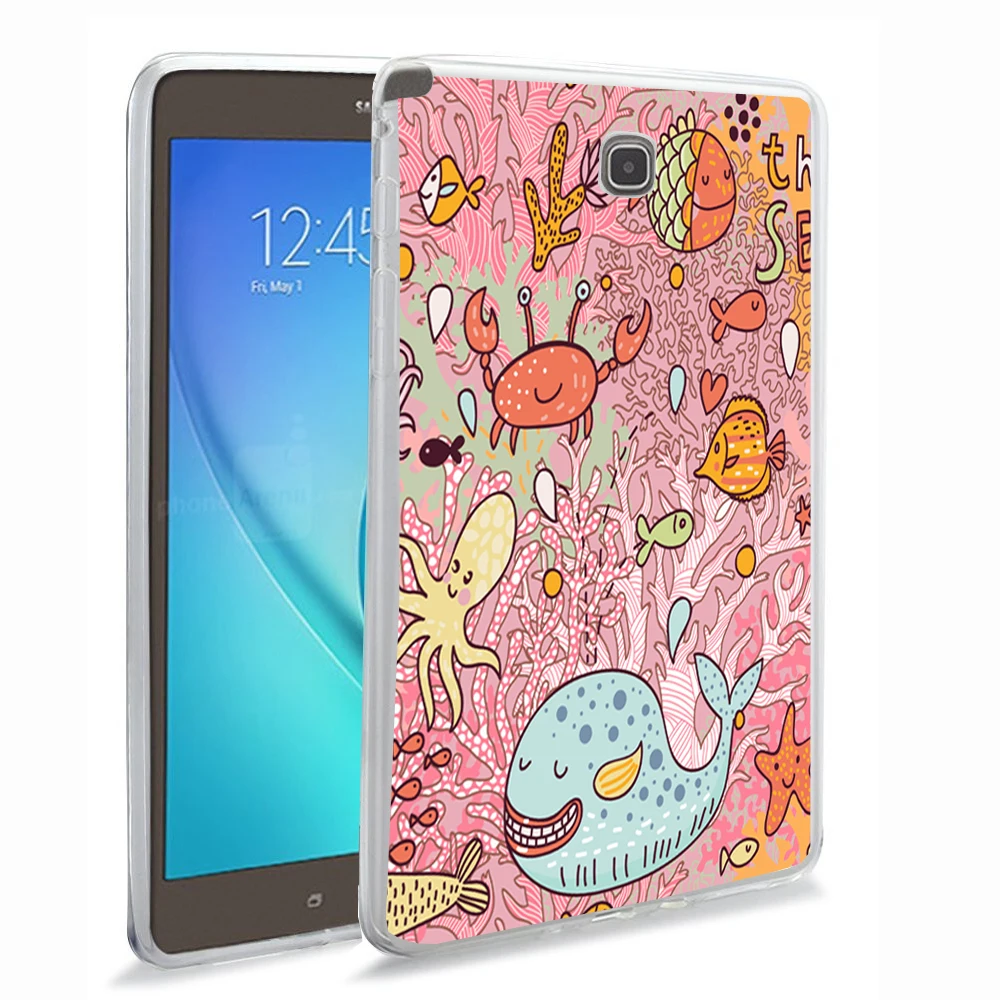 Мягкий TPU чехол для samsung Galaxy Tab A 9,7 SM-T550 SM-T555 SM-P550 SM-P555 S pen версия окрашенные прозрачная на планшет задняя крышка