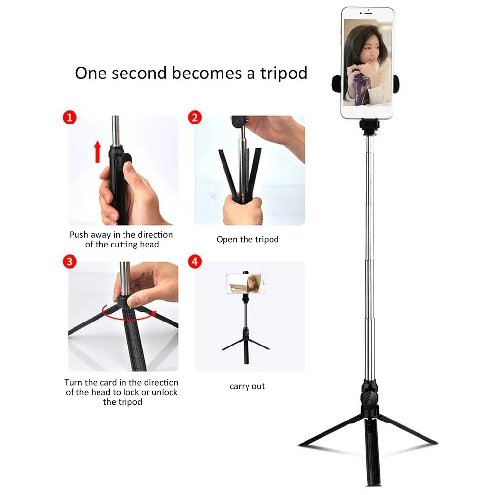 3 in 1 Extendable Monopod Tripod Wireless Bluetooth Remote Shutter Selfie Stick For Iphone Huawei Samsung Xiaomi 3 in 1 Extendable Monopod Tripod Wireless Bluetooth Remote Shutter Selfie Stick For Iphone Huawei Samsung Xiaomi