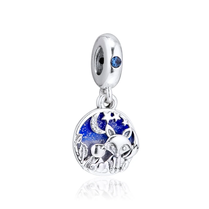 CKK лиса и Подвески Кролик 925 Оригинальный Fit Pandora Браслеты из стерлингового