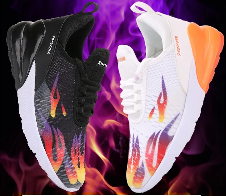 Летняя спортивная обувь для влюбленных с эффектом пламени 270, амортизирующие кроссовки kyrie 4 для женщин и мужчин, Баскетбольная обувь для мальчиков, обувь в стиле ретро